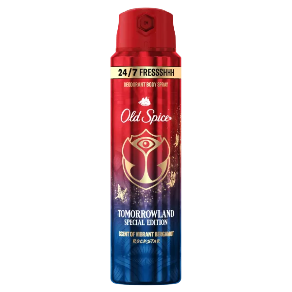 Old Spice Rockstar  Deo Spray Férfiaknak, Akár 48 Órás Frissesség, Alumíniummentes,  ml termékhez kapcsolódó kép