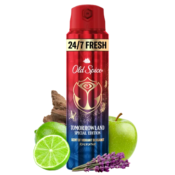 Old Spice Rockstar  Deo Spray Férfiaknak, Akár 48 Órás Frissesség, Alumíniummentes,  ml termékhez kapcsolódó kép