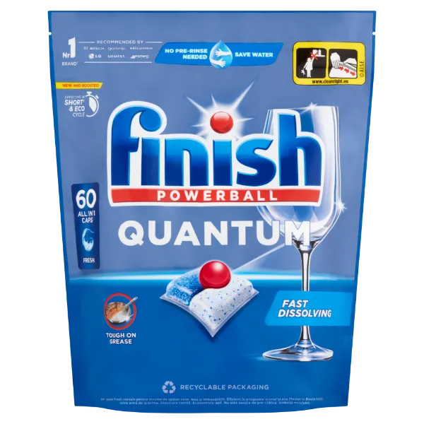 Finish Powerball Quantum All in 1 mosogatógép-kapszula, Regular, 60 db termékhez kapcsolódó kép