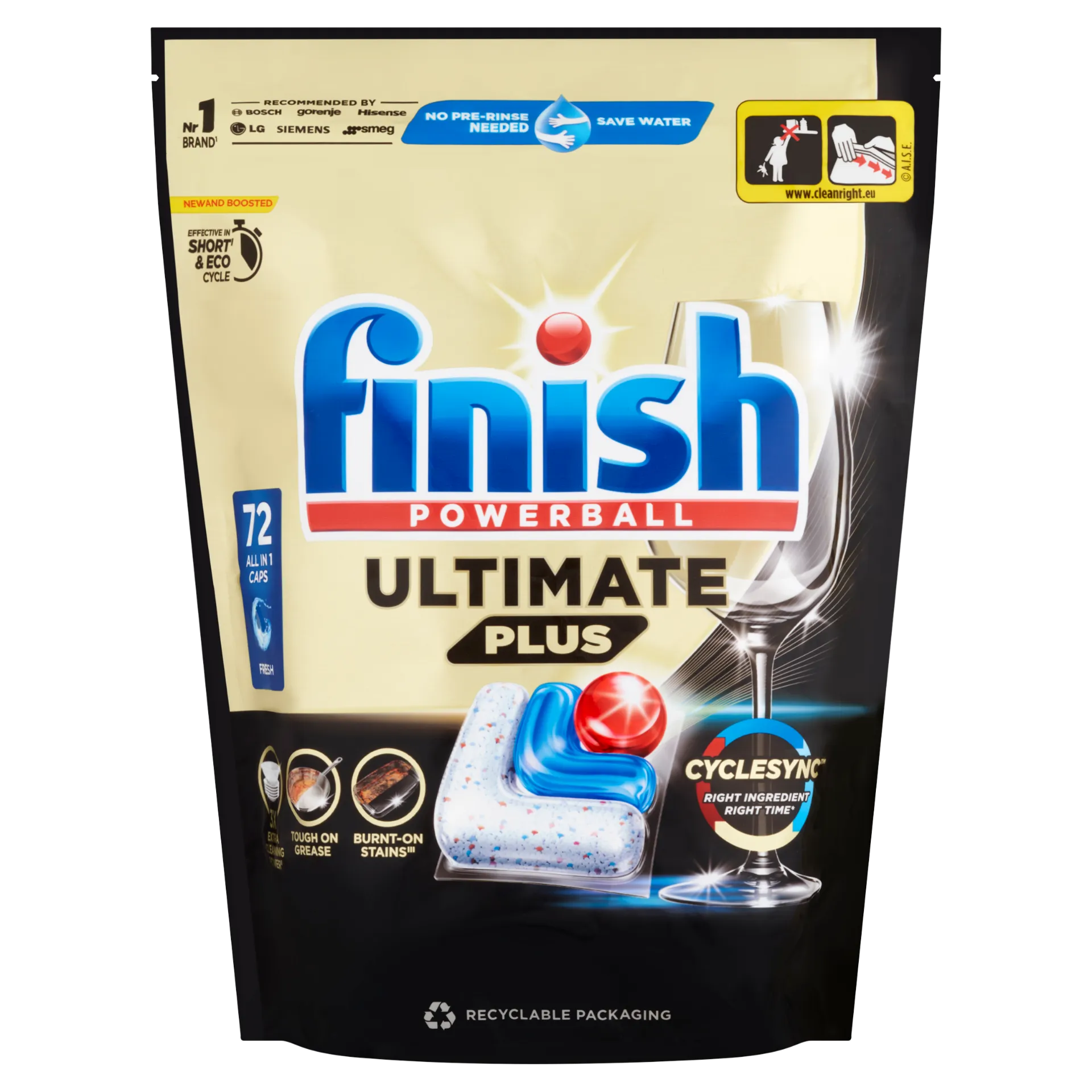 Finish Powerball Ultimate Plus All in 1 Regular mosogatógép kapszula 72 db 878,4 g