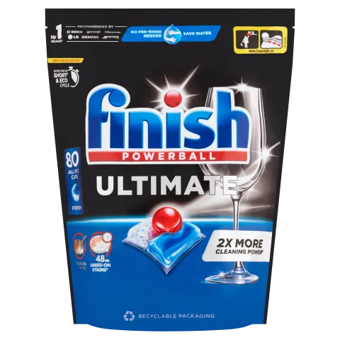 Finish Powerball Ultimate Fresh mosogatógép kapszula 80 db 1032 g termékhez kapcsolódó kép