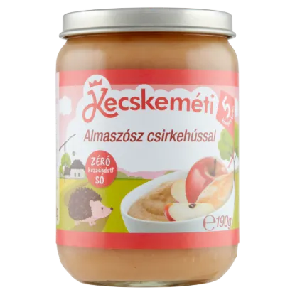 Kecskeméti almaszósz csirkehússal bébiétel 5 hó+ 190 g termékhez kapcsolódó kép