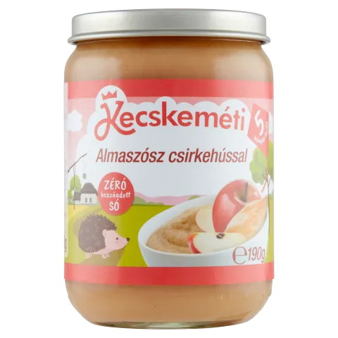 Kecskeméti almaszósz csirkehússal bébiétel 5 hó+ 190 g termékhez kapcsolódó kép