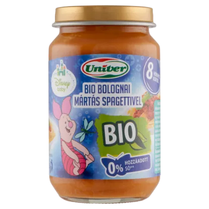 Univer bio bolognai mártás spagettivel bébiétel 8 hónapos kortól 163 g termékhez kapcsolódó kép