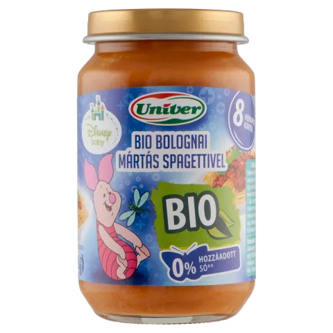 Univer bio bolognai mártás spagettivel bébiétel 8 hónapos kortól 163 g termékhez kapcsolódó kép
