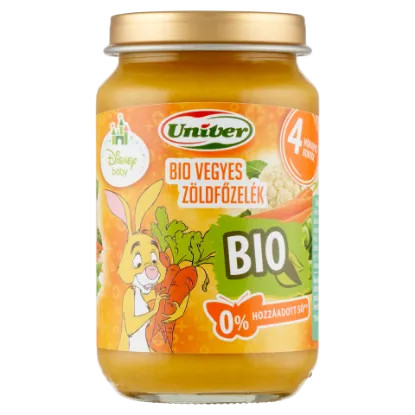 Univer bio vegyes zöldfőzelék zöldségpüré a bébinek, 4 hónapos kortól 163 g termékhez kapcsolódó kép