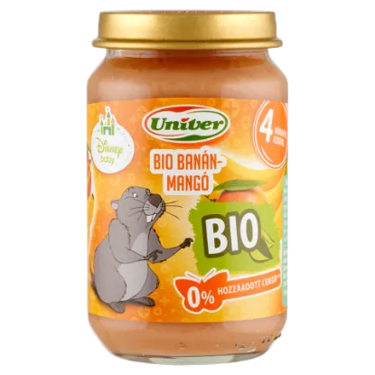 Univer bio banán-mangó bébidesszert 4 hónapos kortól 163 g termékhez kapcsolódó kép