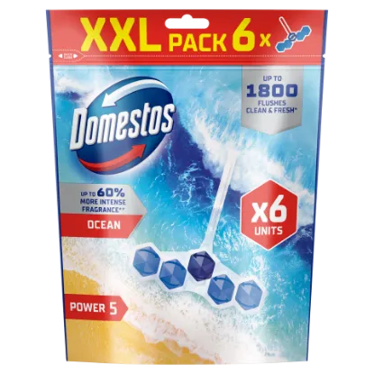 Domestos Power 5 WC frissítő blokk 6 x 50 g Ocean termékhez kapcsolódó kép