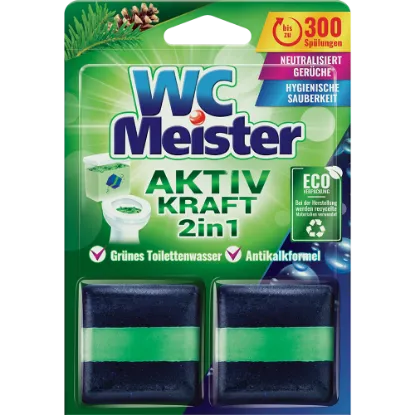WC Meister wc tartálytabletta twinpack 2x50 g Erdő termékhez kapcsolódó kép