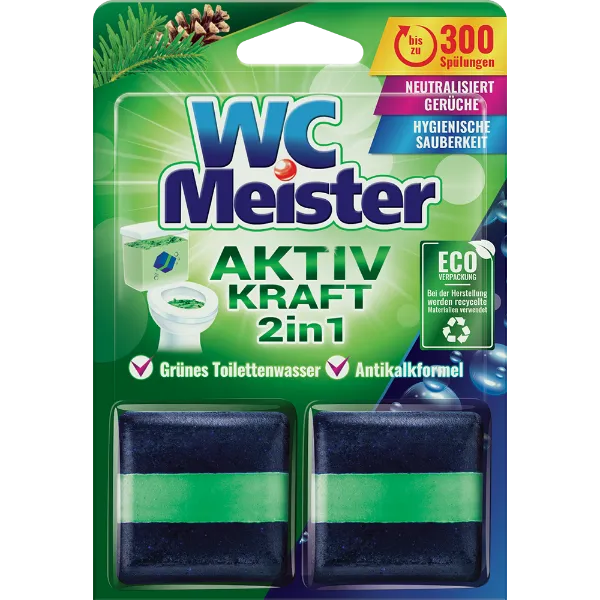 WC Meister wc tartálytabletta twinpack 2x50 g Erdő termékhez kapcsolódó kép
