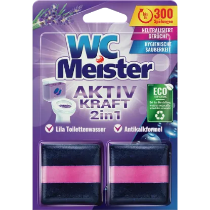 WC Meister wc tartálytabletta twinpack 2x50 g Levendula termékhez kapcsolódó kép