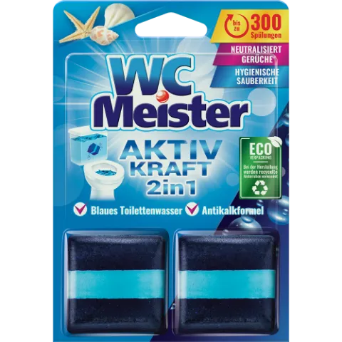 WC Meister wc tartálytabletta twinpack 2x50 g Óceán termékhez kapcsolódó kép