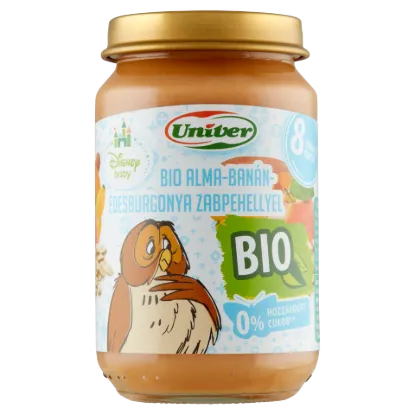 Univer Disney Baby bio alma-banán-édesburgonya zabpehellyel bébidesszert 8 hónapos kortól 163 g termékhez kapcsolódó kép