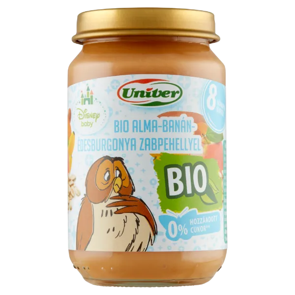 Univer Disney Baby bio alma-banán-édesburgonya zabpehellyel bébidesszert 8 hónapos kortól 163 g termékhez kapcsolódó kép