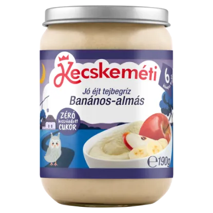 Kecskeméti Jó éjt tejbegríz banános-almás bébidesszert 6 hó+ 190 g termékhez kapcsolódó kép