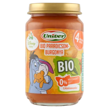 Univer bio paradicsom-burgonya zöldségpüré a bébinek 4 hónapos kortól 163 g termékhez kapcsolódó kép
