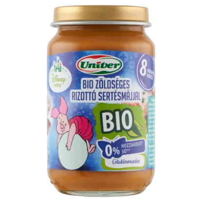 Univer zöldséges rizottó sertésmájjal bébiétel 8 hónapos kortól 163 g termékhez kapcsolódó kép