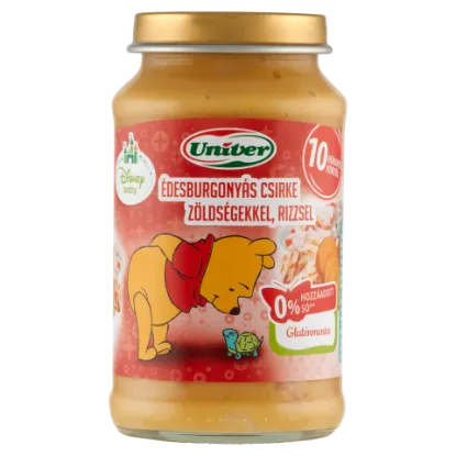 Univer Disney Baby édesburgonyás csirke zöldségekkel, rizzsel bébiétel 10 hónapos kortól 220 g termékhez kapcsolódó kép