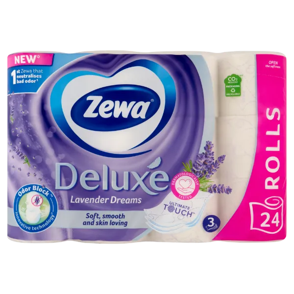 Zewa Deluxe Lavender Dreams toalettpapír 3 rétegű 24 tekercs termékhez kapcsolódó kép