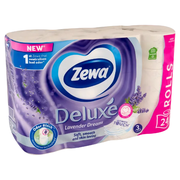 Zewa Deluxe Lavender Dreams toalettpapír 3 rétegű 24 tekercs termékhez kapcsolódó kép