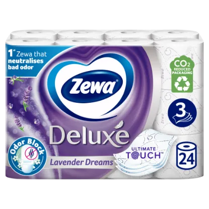 Zewa Deluxe Lavender Dreams toalettpapír 3 rétegű 24 tekercs termékhez kapcsolódó kép