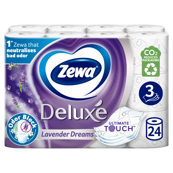 Zewa Deluxe Lavender Dreams toalettpapír 3 rétegű 24 tekercs termékhez kapcsolódó kép