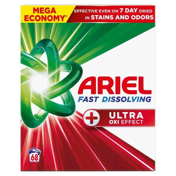Ariel Mosópor, 3.74 kg, 68 Mosáshoz, +Ultra Oxi Effect termékhez kapcsolódó kép