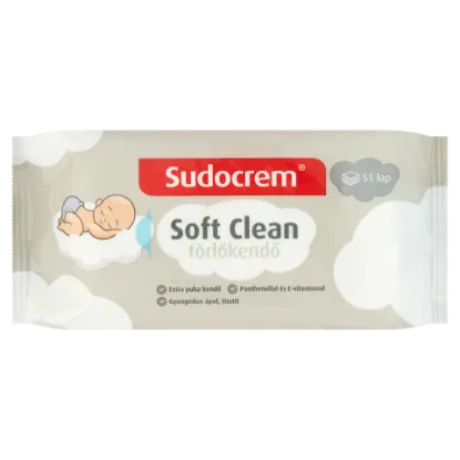 Sudocrem törlőkendő 55 db Soft Clean termékhez kapcsolódó kép