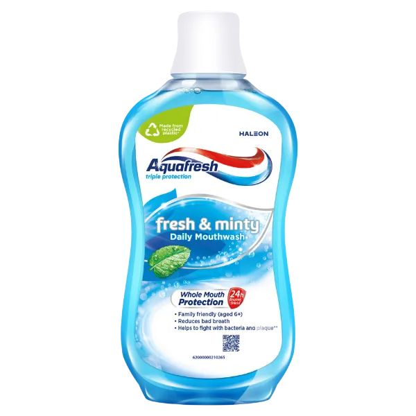 Aquafresh alkoholmentes fluoridos szájvíz 500 ml Fresh & Minty termékhez kapcsolódó kép