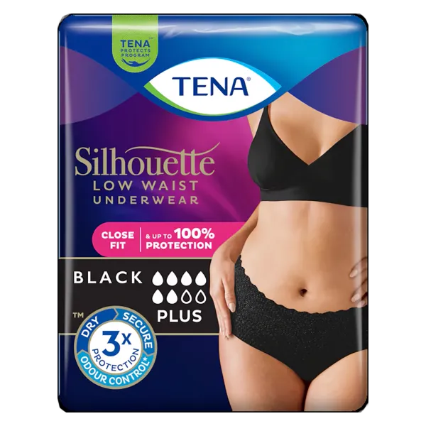 TENA Silhouette Plus L Fekete 10x termékhez kapcsolódó kép