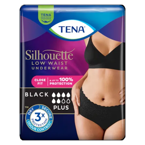 TENA Silhouette Plus M Fekete 12x termékhez kapcsolódó kép