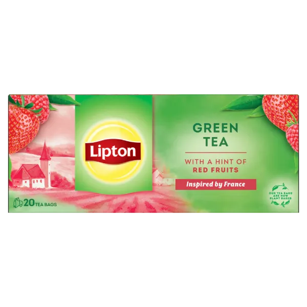 Lipton zöld tea 20 filter 28 g málna és eper ízű termékhez kapcsolódó kép