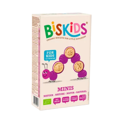Biskids Minis biokeksz 120g - natural, alma ízzel gyerekeknek 36 hónapos kortól termékhez kapcsolódó kép