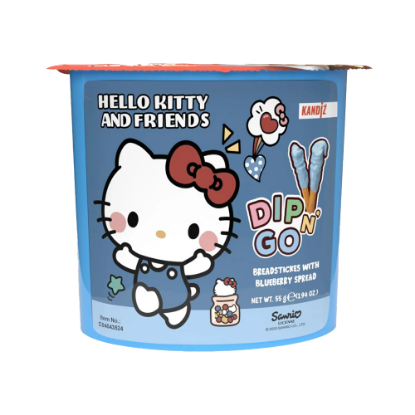 Dip N' Go Áfonyás tejturmixkrém és ropogós pálcikák 55g - Hello Kitty termékhez kapcsolódó kép