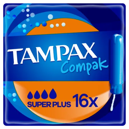 Tampax Compak Super Plus Applikátoros Tampon, 16 db termékhez kapcsolódó kép