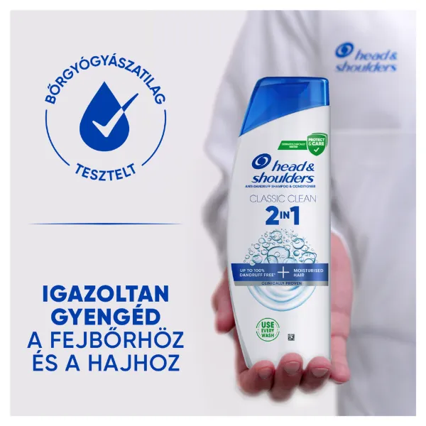 Head & Shoulders Classic Clean 2az1-ben korpásodás elleni sampon 400ml. Friss tiszta Illat termékhez kapcsolódó kép