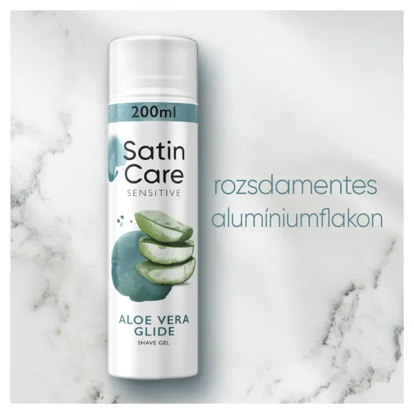 Gillette Satin Care Sensitive Aloe Vera Glide Borotvazselé, 200 ml termékhez kapcsolódó kép