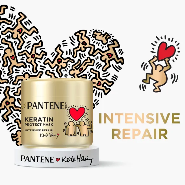 Pantene ProV x Keith Haring Artist Edition Intensive Repair hajpakolás 300ml száraz károsodott hajra termékhez kapcsolódó kép