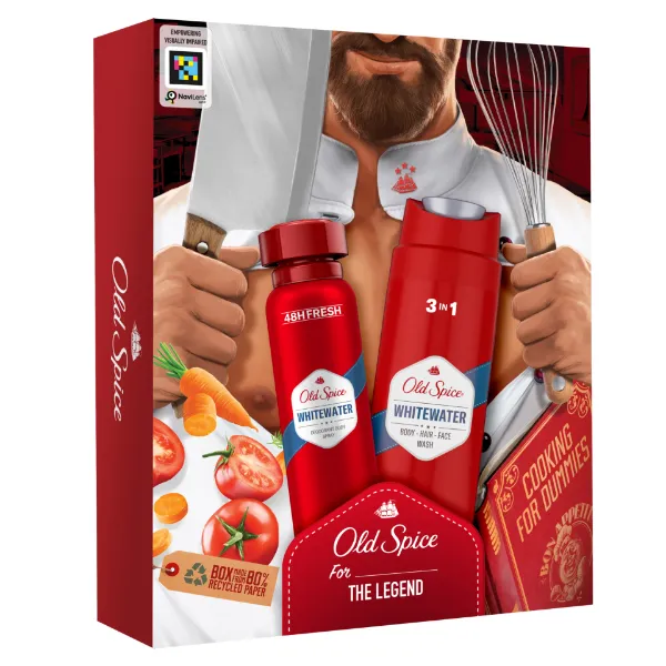 Old Spice Whitewater Chef ajándékcsomag (deo spray és tusfürdő) termékhez kapcsolódó kép