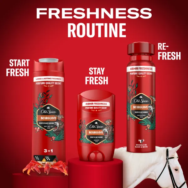 Old Spice Bearglove Tusfürdő És Sampon Férfiaknak 400ml, 3az1-ben termékhez kapcsolódó kép