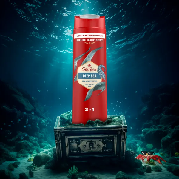 Old Spice Deep Sea Tusfürdő És Sampon Férfiaknak 400ml, 3az1-ben, Hosszan Tartó Frissesség termékhez kapcsolódó kép