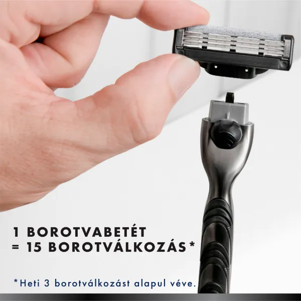 Gillette Mach3 Charcoal Borotvabetétek Férfiaknak, , 5 db Borotvabetét termékhez kapcsolódó kép