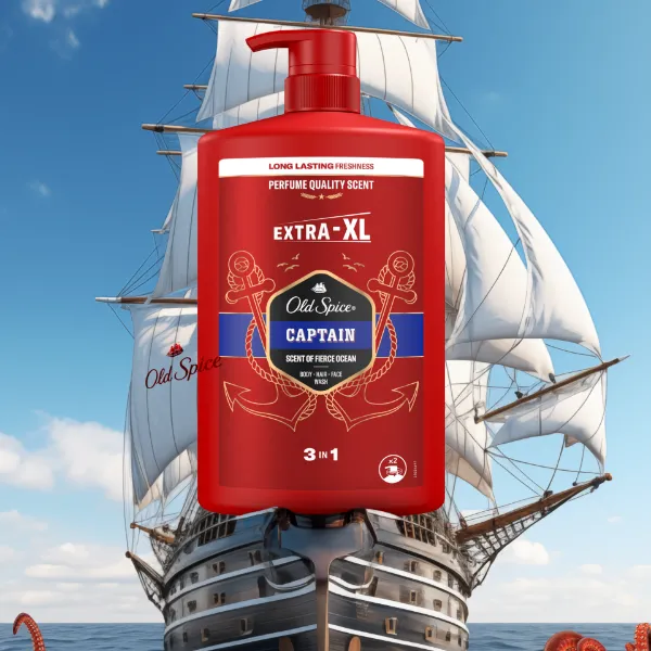Old Spice Captain Férfi 3 az 1-ben Sampon és Tusfürdő, 1000 ml termékhez kapcsolódó kép