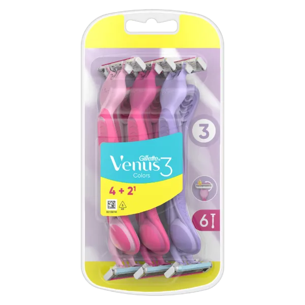 Gillette Venus 3 Colors Eldobható Borotva, 6 Db/Csomag termékhez kapcsolódó kép