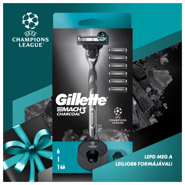 Gillette Mach3 Charcoal Férfi Borotva, 1 db Gillette Borotva, 6 db Borotvabetét termékhez kapcsolódó kép
