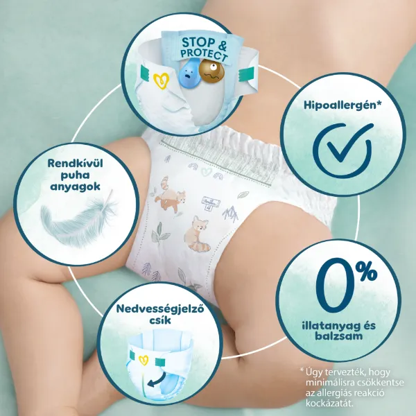 Pampers Harmonie Baby Pelenka - havi pelenkacsomag, Méret: 1, 180 db Pelenka, 2kg-5kg termékhez kapcsolódó kép