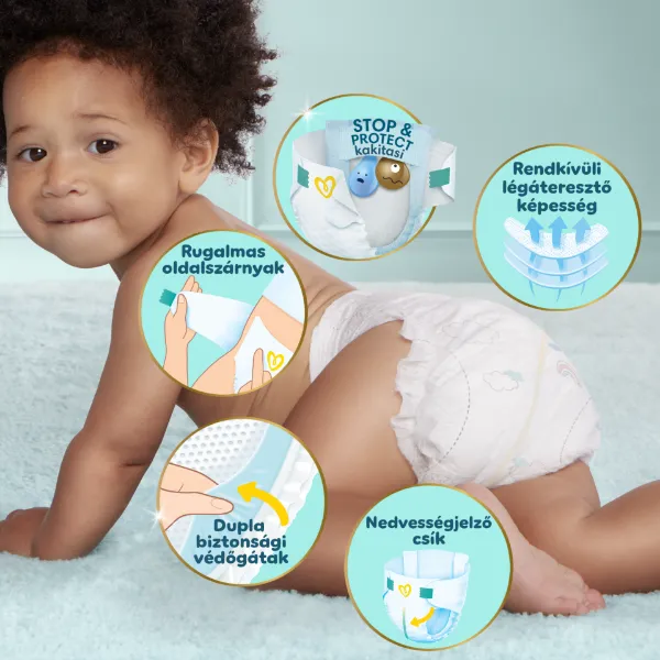 Pampers Premium Care, Méret: 4, 104 Pelenka, 9kg-14kg termékhez kapcsolódó kép