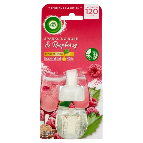 Air Wick Rozé Pezsgő és Málna elektromos utántöltő légfrissítő készülékhez 19 ml termékhez kapcsolódó kép