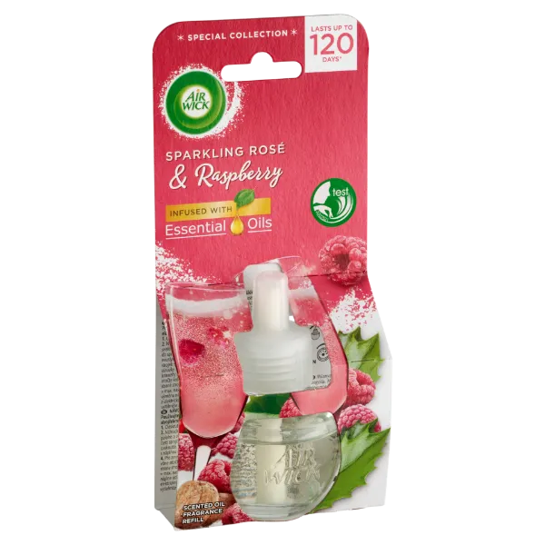 Air  Wick  elektromos légfrissítő utántöltő, Rozé Pezsgő és Málna illat, 19ml termékhez kapcsolódó kép