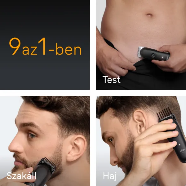 Braun Series 5 Multifunkciós Készlet, 9 az 1-ben Szőrtelenítő, Éles Penge, Testszőrnyírás, AIO5540 termékhez kapcsolódó kép